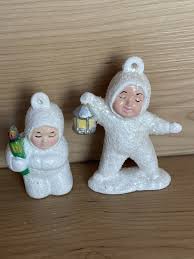 Vintage Snow Angel Snowbabies Snowbaby 3D Figurine Glitter ...