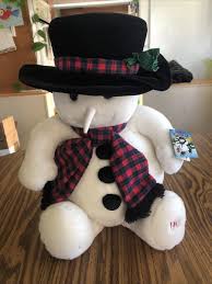Vintage Snowden Target 1997 Stuffed Plush Snowman 21” Black ...