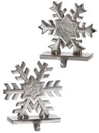 The Holiday Aisle® 9" Resin Snowflake Stocking Holder Set of ...