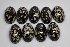 Cosmic Obsidian 323.20 ct Oval Cabochon's 27.00 x 17.00 x ...