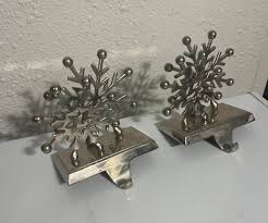2 Heavy Double 6” Snowflake Silver Metal | Mercari