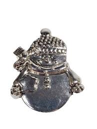 Best Snowman Brooch Pin Pendant Silvertone Chrome Finish Christmas Signed | eBay