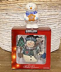 Christmas Snowman Ornaments Set of 2 One New Kirkland ...