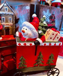 Christmas Santa Village Train With Reindeer Snowman Sets ...