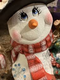 VTG Ceramic Mo[d Lighted bulbs Christmas Tree w/ Snowman ...