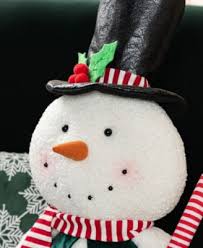 Glitzhome 60" Christmas Oversized Fabric Snowman with Dangle ...