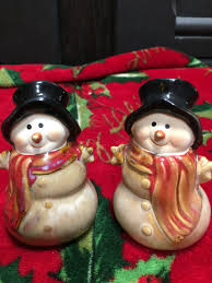 Snowman Salt and Pepper - Etsy