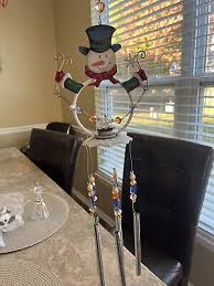 Christmas Frosty Snowman Snowflake and Presents Hanging Wind Chime Mobile Decor | eBay