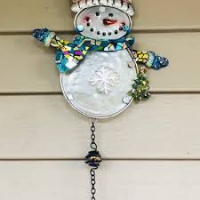 Snowman .. Snowman Wind Chimes.. Snowman Whirligig Wind Spinner .. Blingthingzbylori .. Snowman Suncatcher.. Christmas Decorations.. Gifts - Etsy