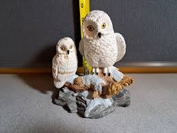 Vintage Snow Owls Statue Figurine It's Resin Or Stone? #749Loc3 | eBay