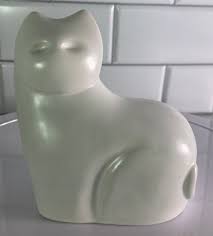 Unbranded White Cat Kitty Statue Figurine Modern Minimalist ...