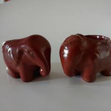 Elephant Tealight Holders PARTY LITE Pair Ceramic | eBay