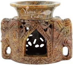 Handmade Stone Aroma Oil Diffuser Burner Wax Warmer Elephant ...