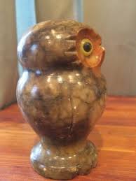 Carved Stone Owl Rock Marble Paperweight Figurine Vintage | eBay