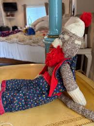 Vintage Sock Monkey Doll – Handmade Rockford Red Heel ...