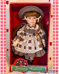 Vintage Porcelain Holiday Doll With Original Box - Etsy Israel