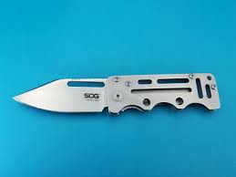SOG Cash Card Frame Lock Knife Stainless Steel Money Clip ...