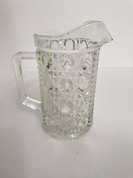 Vintage Federal Glass Windsor Button & Cane Clear 6 ...