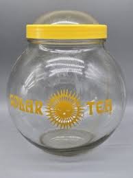VTG Solar Tea Glass Jar with Yellow Lid & Sun Graphic – 1 ...
