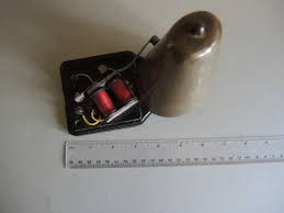 Vintage Solid Brass Bronze Door Bell on Bakelite Base ...