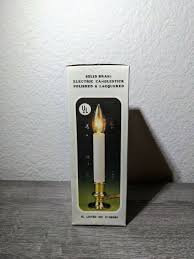 3 Vintage Solid Brass Electric Candlestick Polished/Lacquere ...