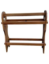 Mid-Century Solid Pine Quilt and Blanket Rack | Chairish