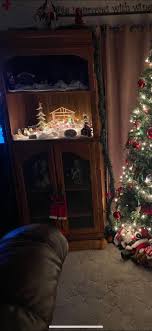 Lighted Solid Wood Hutch