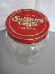 SOLITAIRE COFFEE VACUUM PACKED, DIAMOND EMBOSSED GLASS JAR ...