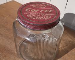 Vintage Octagonal Coffee Jar - Blue Rock Coffee - Etsy