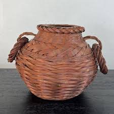 Antique Wicker Vase - Etsy Australia