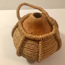 Basket Gourd Vintage Woven Container Vessel Primitive Rustic Decor - Etsy Hong Kong