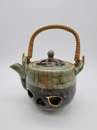 Otagiri Somaware Somayaki Gray-Green Crackle Heart Double Walled Teapot + 1 Cup | eBay