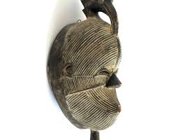 VINTAGE SONGYE MASK | Vintage Large Songye Tribe Kifwebe Masculine Spiritual Warrior Mask Handcrafted in Congo, Central Africa (17" Height) - Etsy