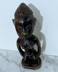 VINTAGE NIGERIA YORUBA PEOPLE CARVED WOOD STATUE OF A FEMALE IBEJI | eBay Australia