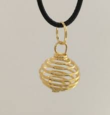 Round Gold Pendant Cage | Rock-n-Granny