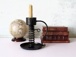 Candelabro de cortejo grande de hierro forjado, hecho a mano y ajustable, decoración rústica de granja. - Etsy México