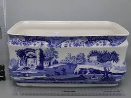 At Auction: LARGE SPODE BLUE AND WHITE POTTERY RECTANGULAR ...