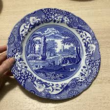 Vintage Spode Blue Italian Large Dinner Plates 27 cm Good Used Condition | eBay UK
