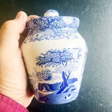 Spode Ceramic Blue and White Jar Italian Lakes About 5 1/2 With the Lid on England B24 - Etsy UK