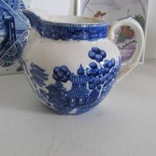 Kitchen | Blue Willow Creamer Pitcher Antique Semi Vitreous ...