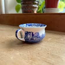 Vintage Spode Blue Italian Miniature Chamber Pot W7cm ...