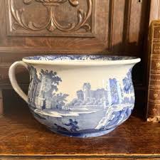Antique Chamber Pot Copeland Spode England Italian Blue ...