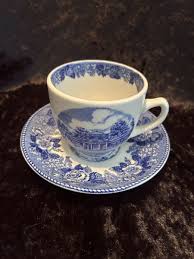 Old English Staffordshire Ware Monticello Teacup and Saucer ...