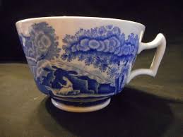 Vintage Spode Cup & Saucer Made England Italian Design Blue & White | eBay
