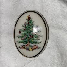 Spode | Jewelry | Authentic Spode Christmas Tree Brooch ...