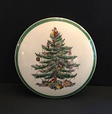 SPODE Christmas Tree Trinket Keepsake Candy Dish Lid Holiday ...