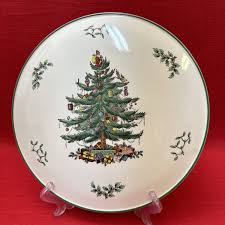 Spode Christmas Tree Cheese / Cake Plate Server England S3324-U | eBay