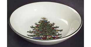 Christmas Tree (Narrow Green Band) Nut Dish by Cuthbertson ...