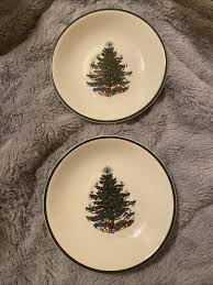 VTG LOT 2 CUTHBERTSON HOUSE CHRISTMAS TREE 5.5” SAUCER ...