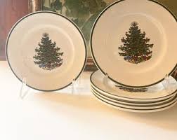 Vintage Spode England Set of Six "christmas Tree" Dinner ...